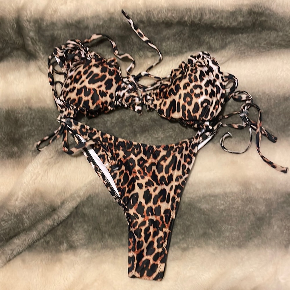 Shein Bikini Set - Cheetah Print